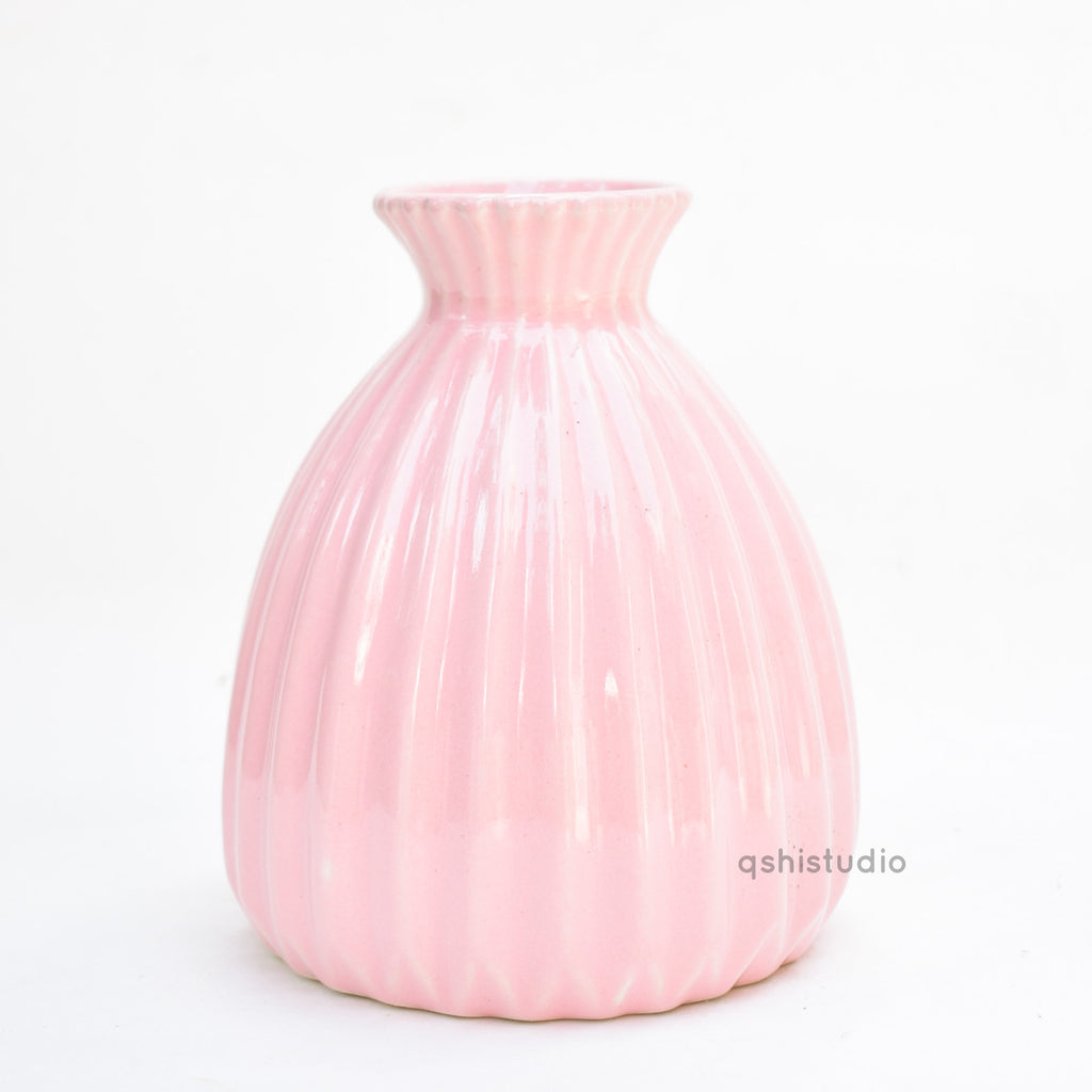 Flower Ceramic Vase - Pink