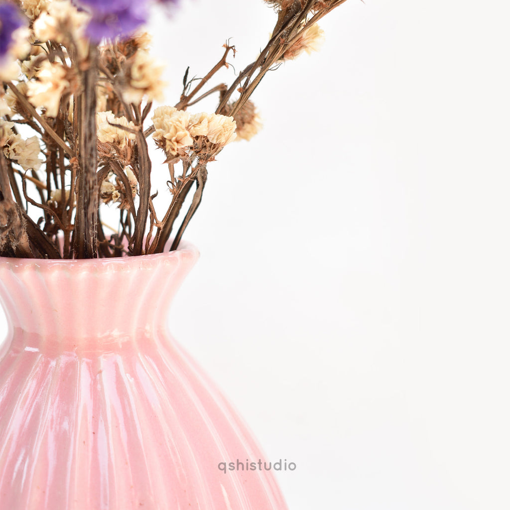 Flower Ceramic Vase - Pink