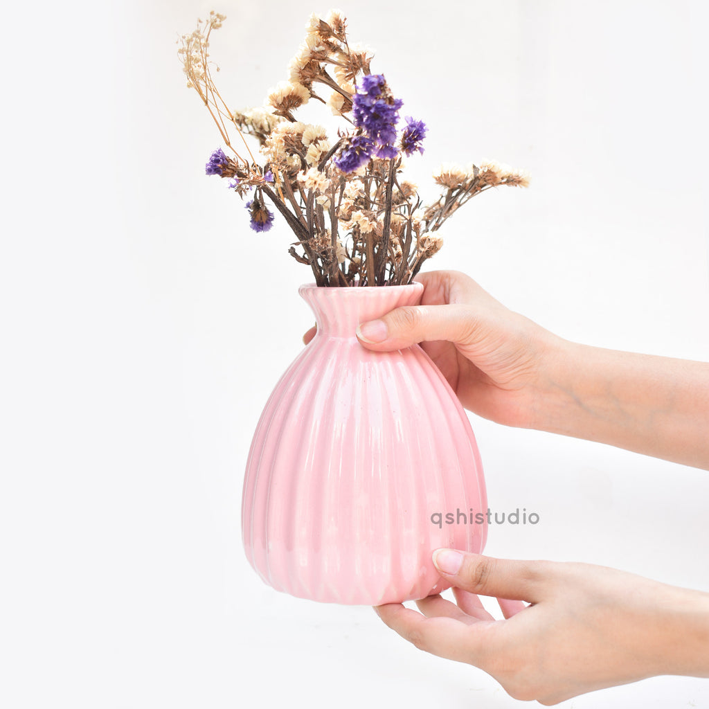 Flower Ceramic Vase - Pink