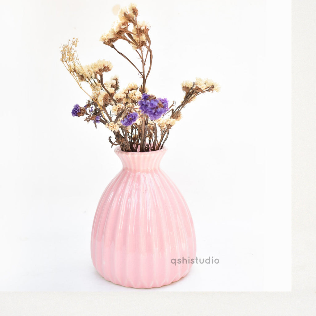 Flower Ceramic Vase - Pink