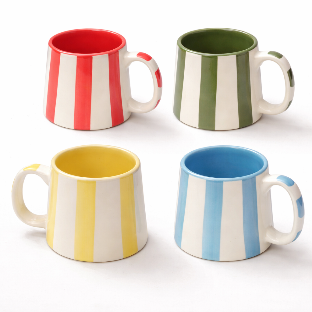 Stripe Mugs- Buy 3 Get 1 free