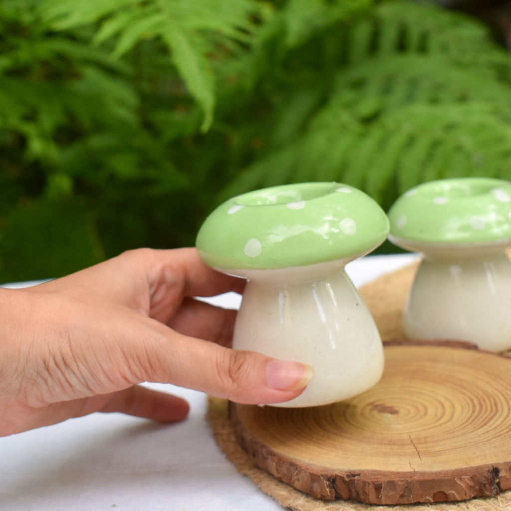 Diya/Candle Holder -  Mushroom (1 pc)