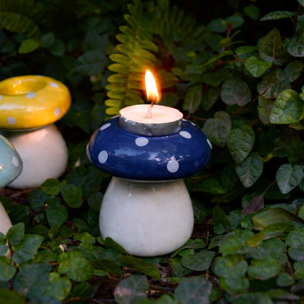 Diya/Candle Holder -  Mushroom (1 pc)