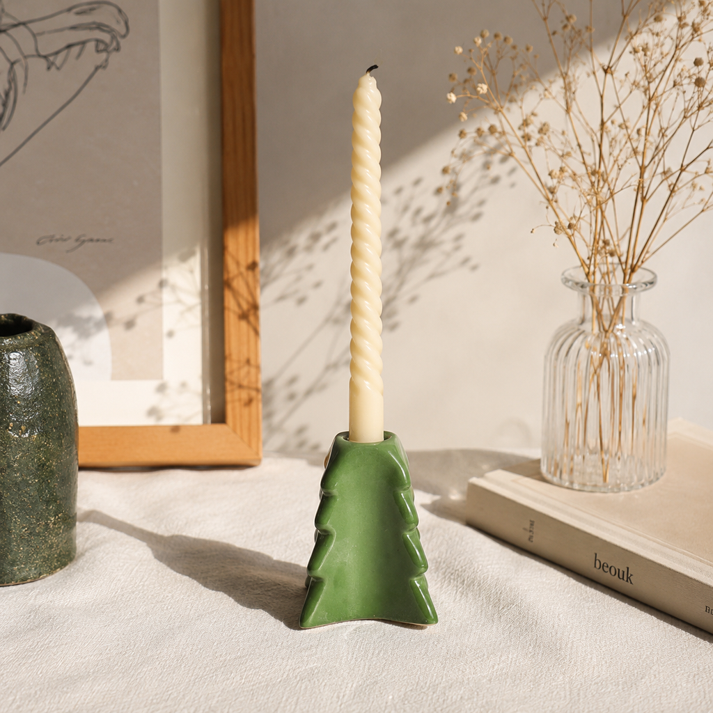 Ceramic Candle Stand - Pinetree
