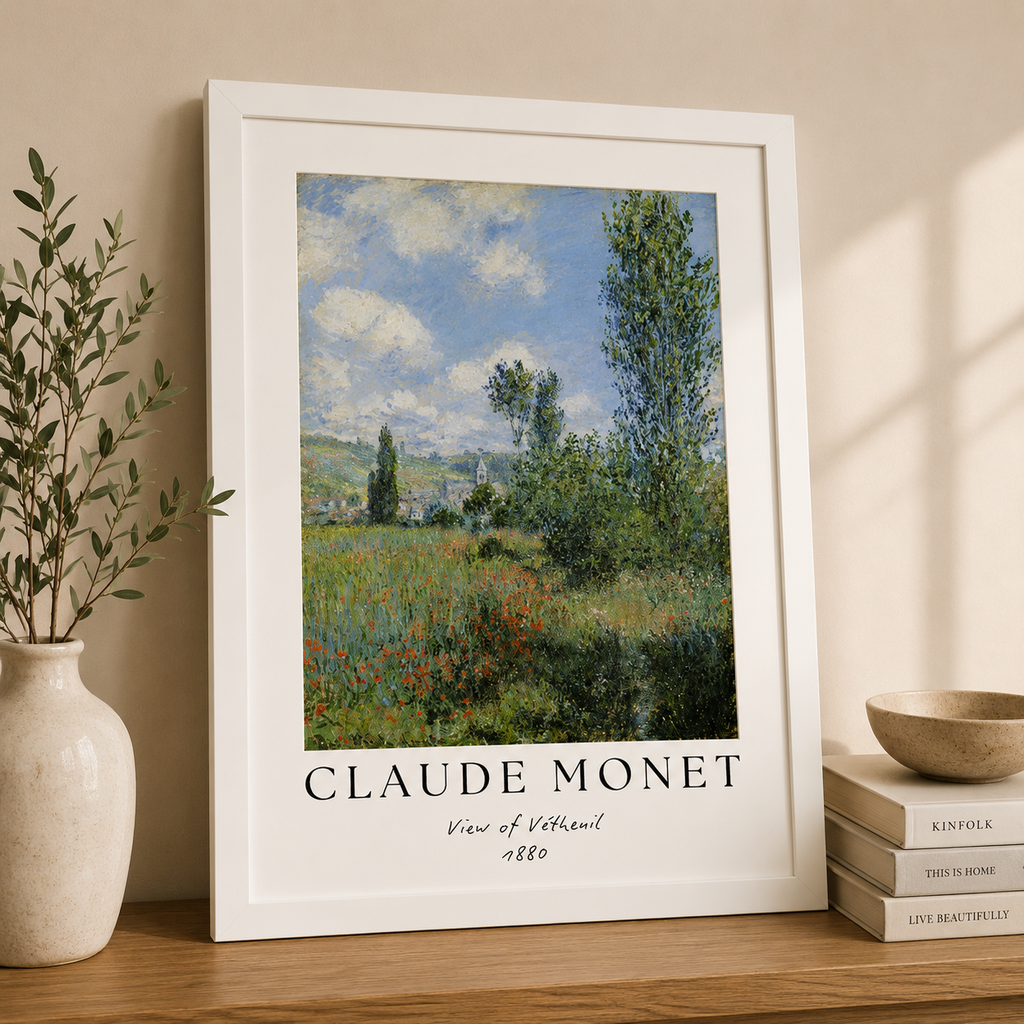 Wall Art Poster - Claude Monet View of Vétheuil