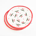 Stylish Handmade Ceramic Coaster - Cherry Design Set of 2