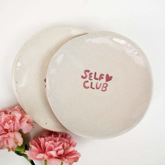 self love club ceramic coasters set