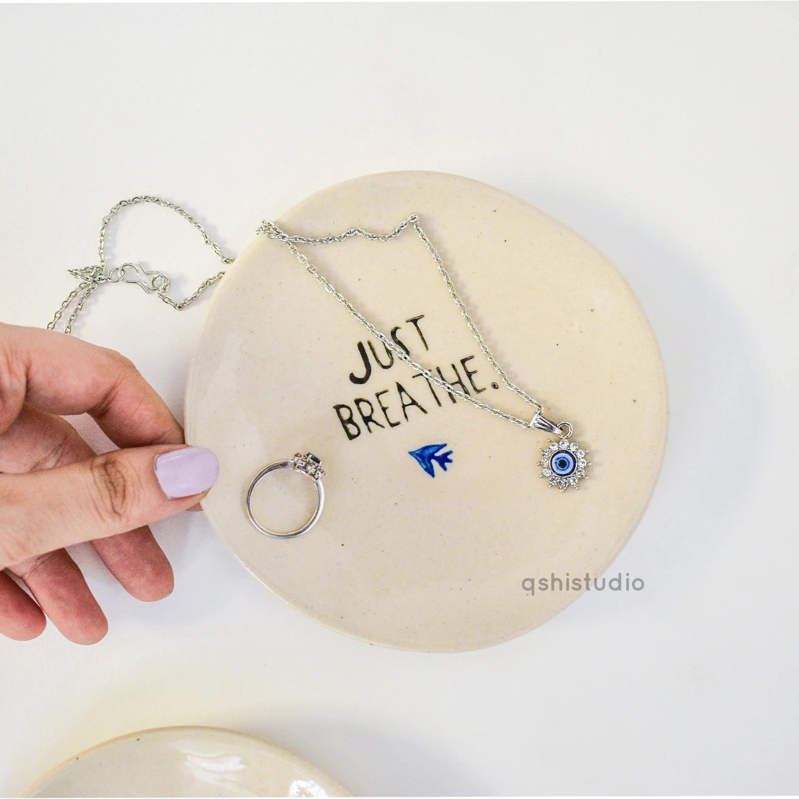 Ceramic Tea Coasters - Just Breathe
