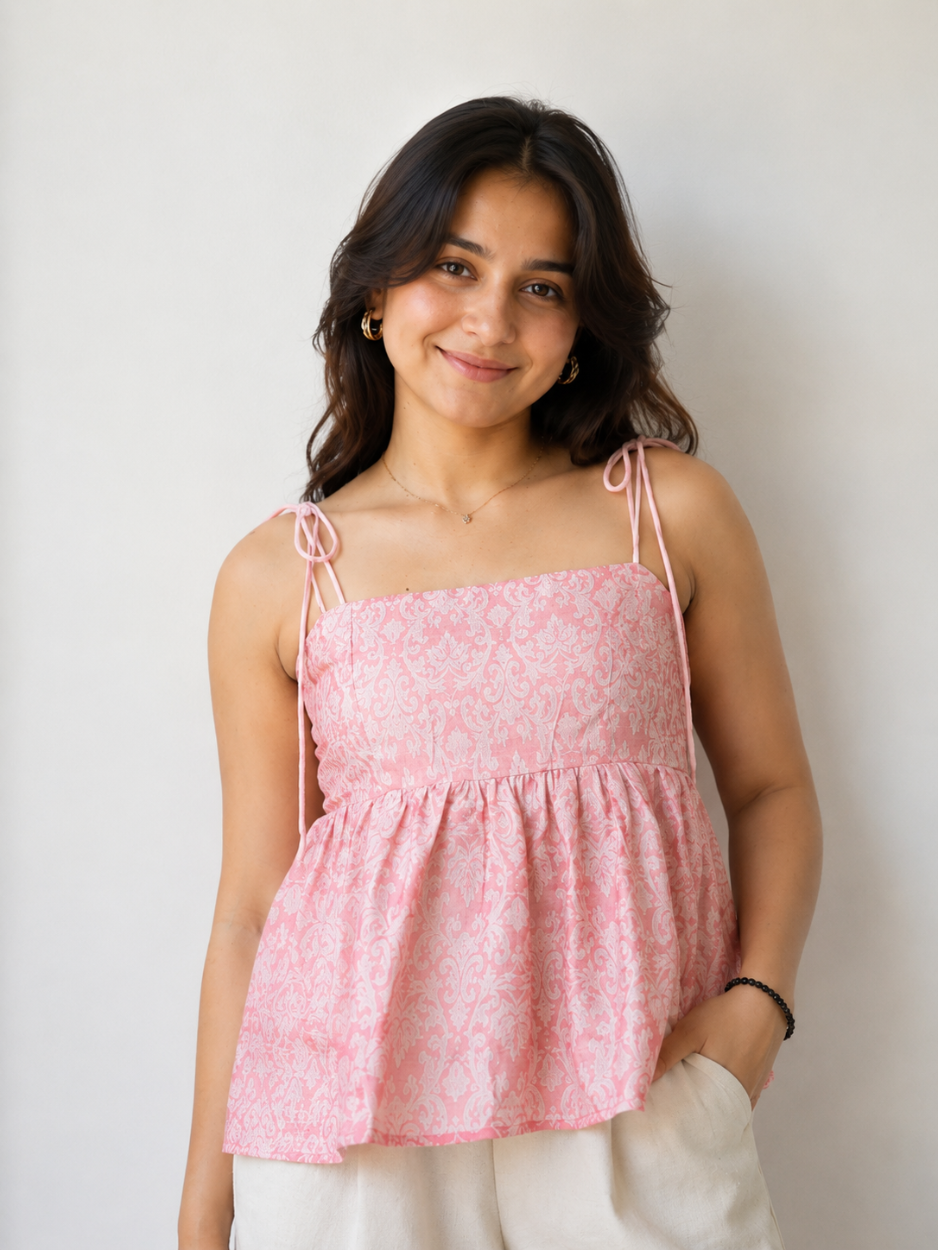 Rose Babydoll Top