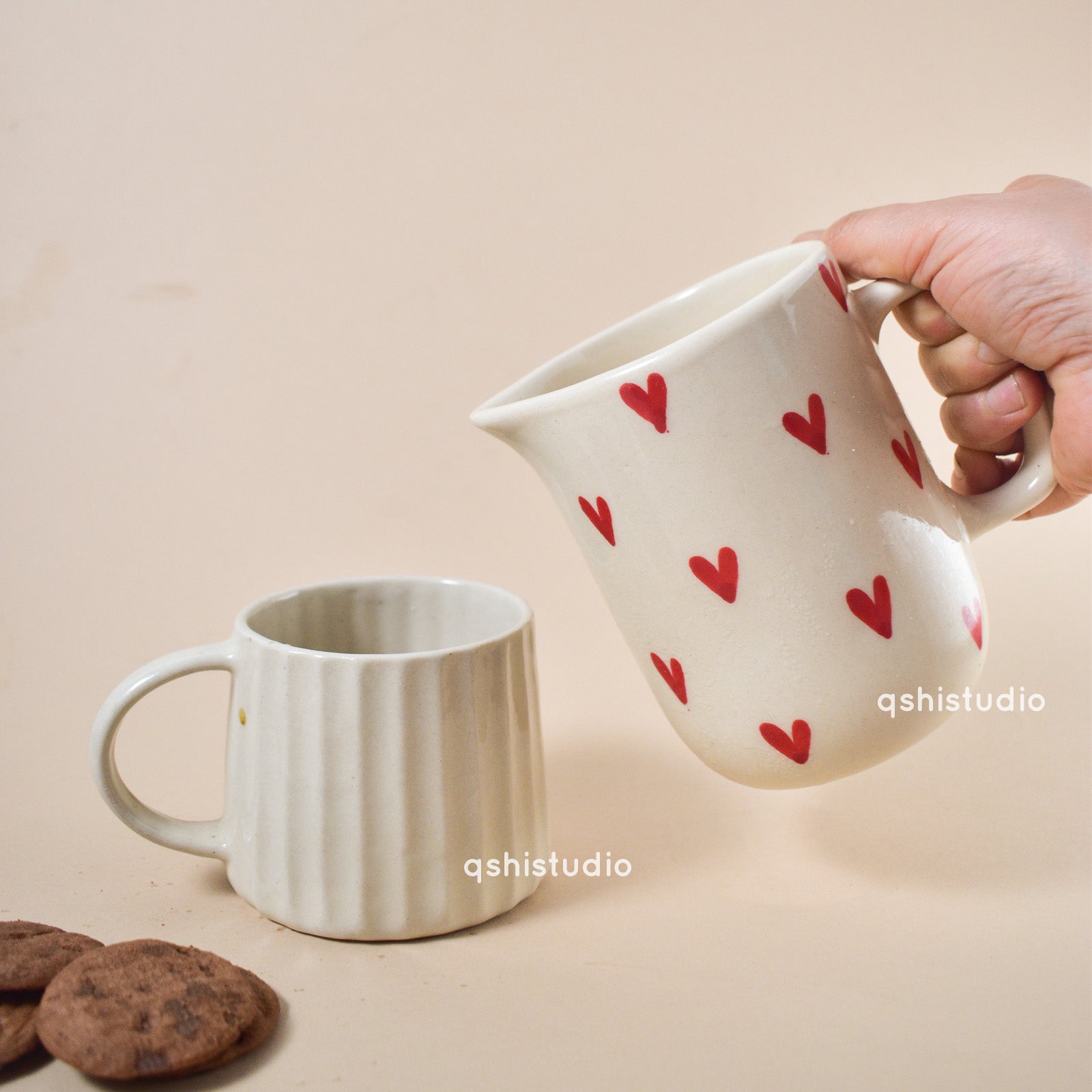 Handmade Ceramic Cups - Cream Brew