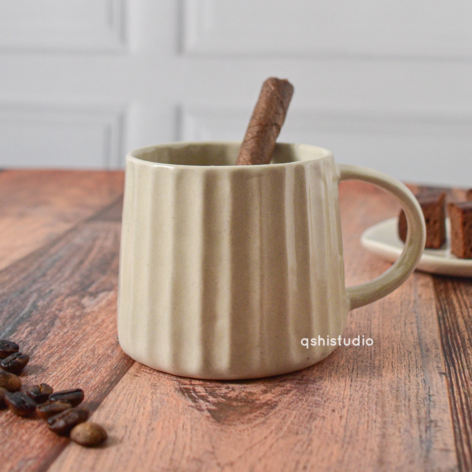 Handmade Ceramic Cups - Cream Brew