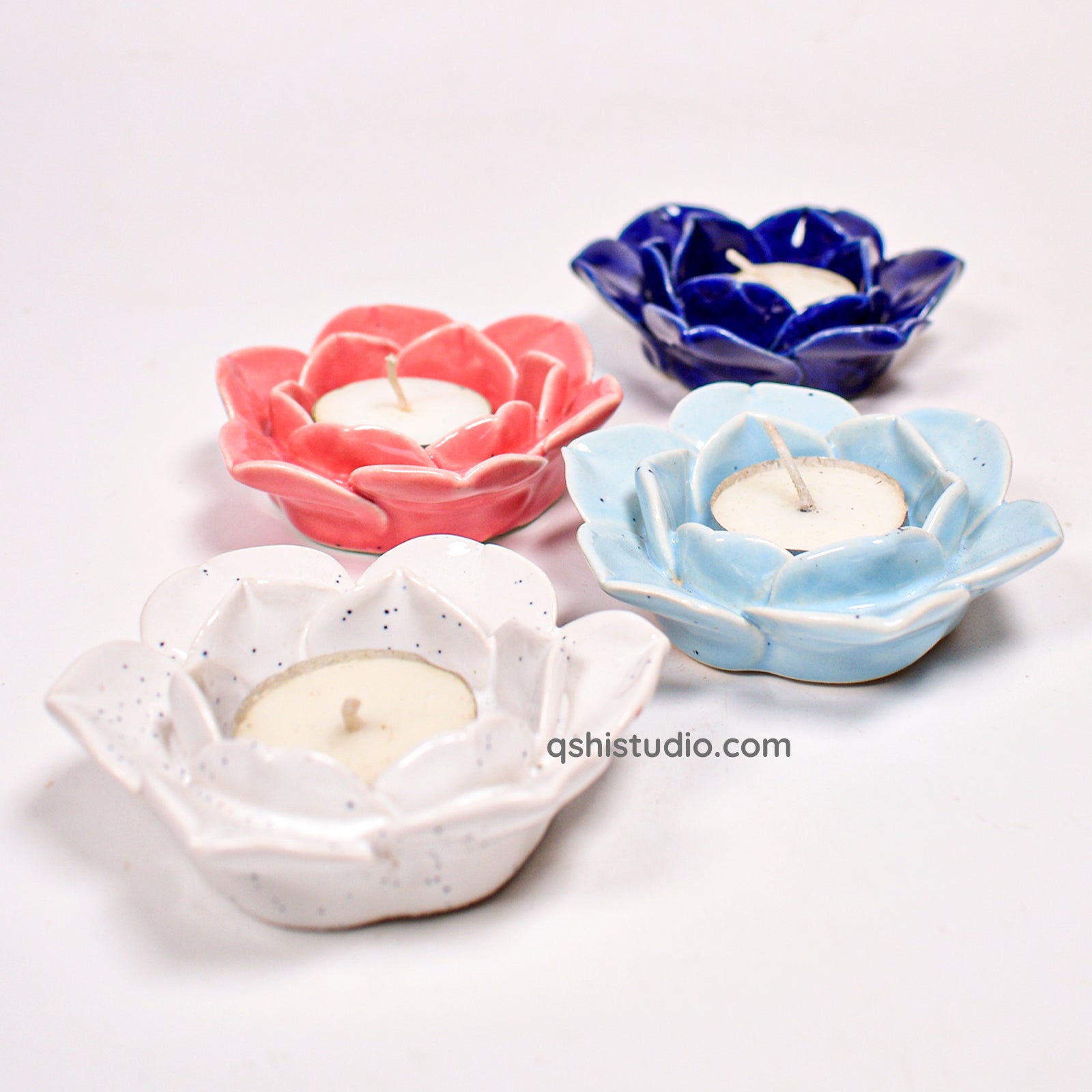 Diya Holder - Lotus Set of 4