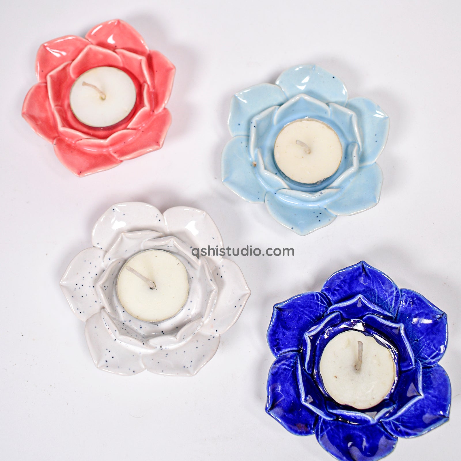 Diya Holder - Lotus Set of 4