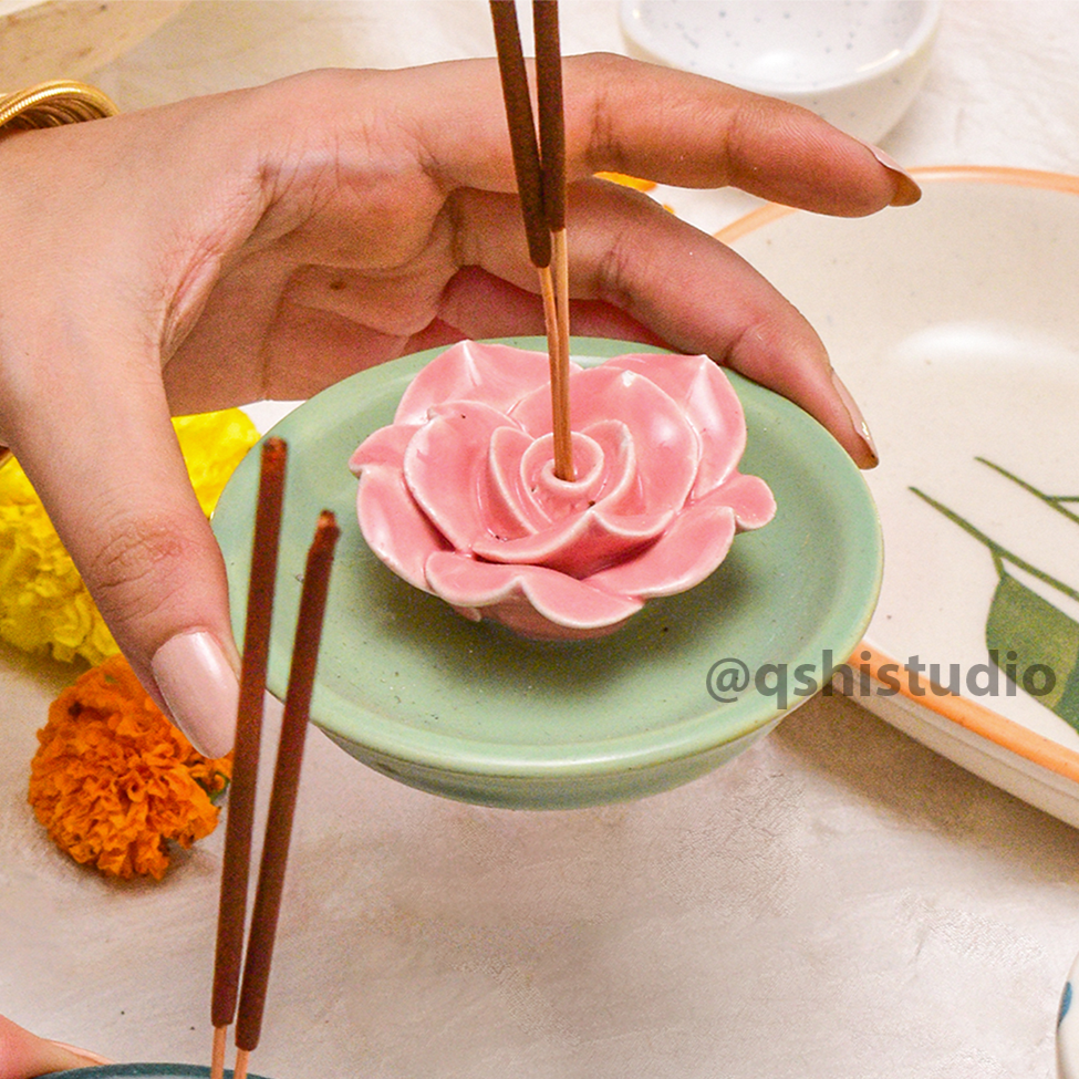 Agarbatti stand - Pink Lotus