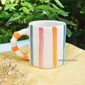 Ceramic Mug - Multi colored stripes