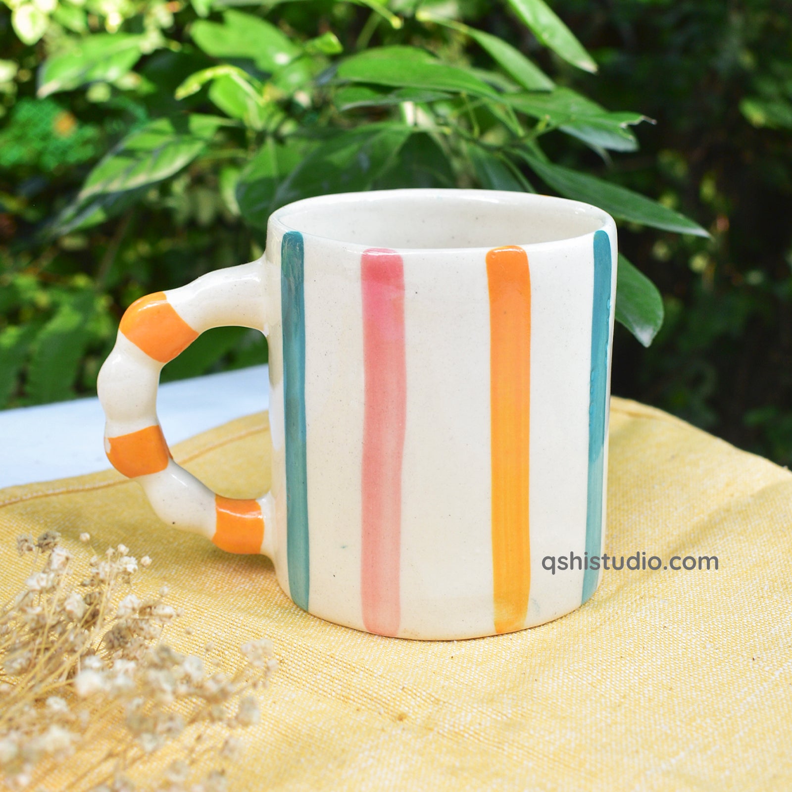 Ceramic Mug - Multi colored stripes