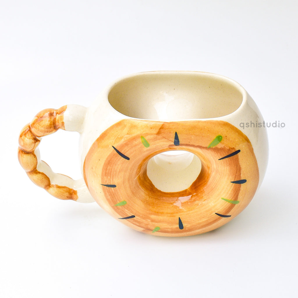 Cute Ceramic Cup - Donut Brown