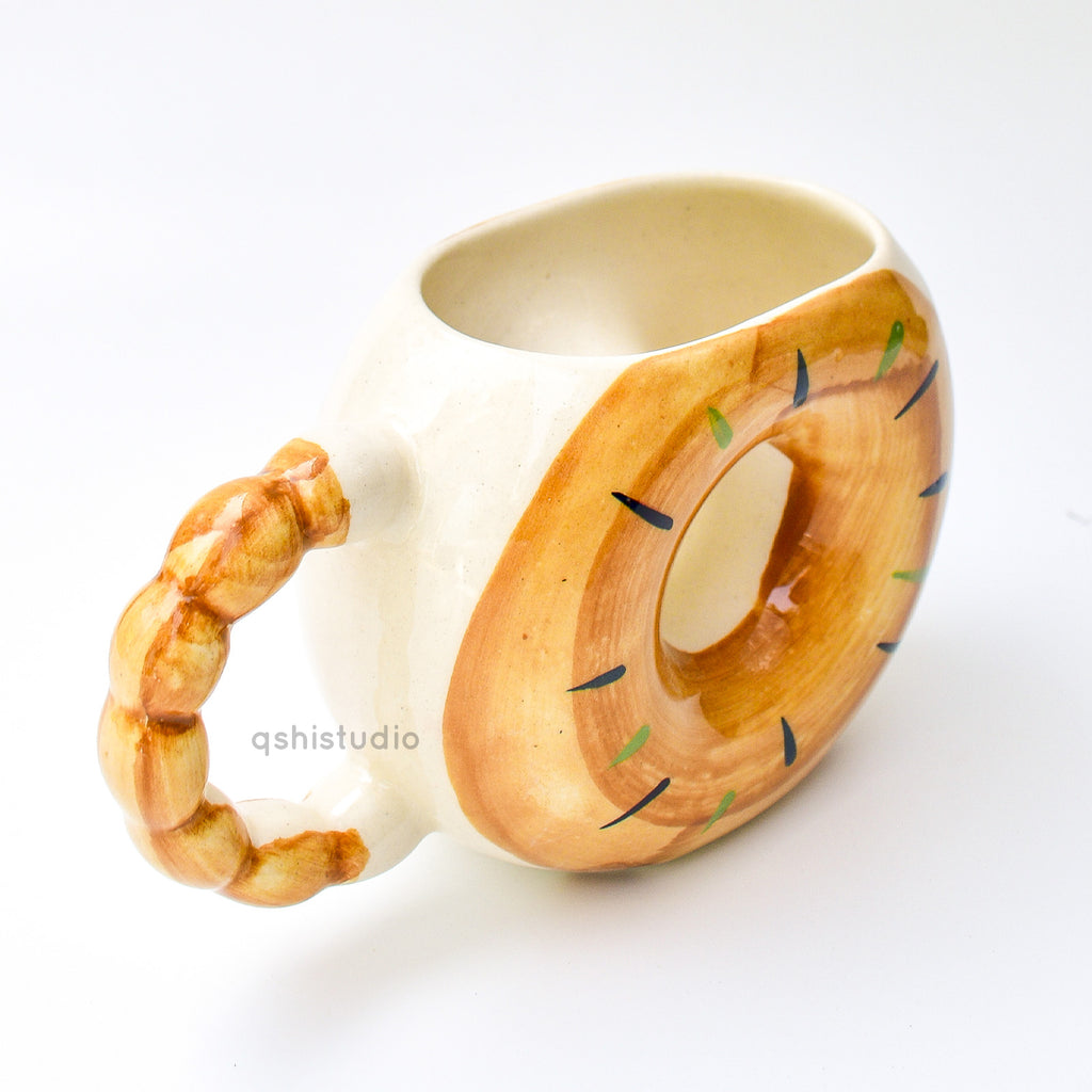 Cute Ceramic Cup - Donut Brown