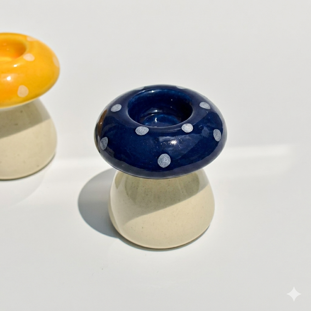 Diya/Candle Holder -  Mushroom (1 pc)