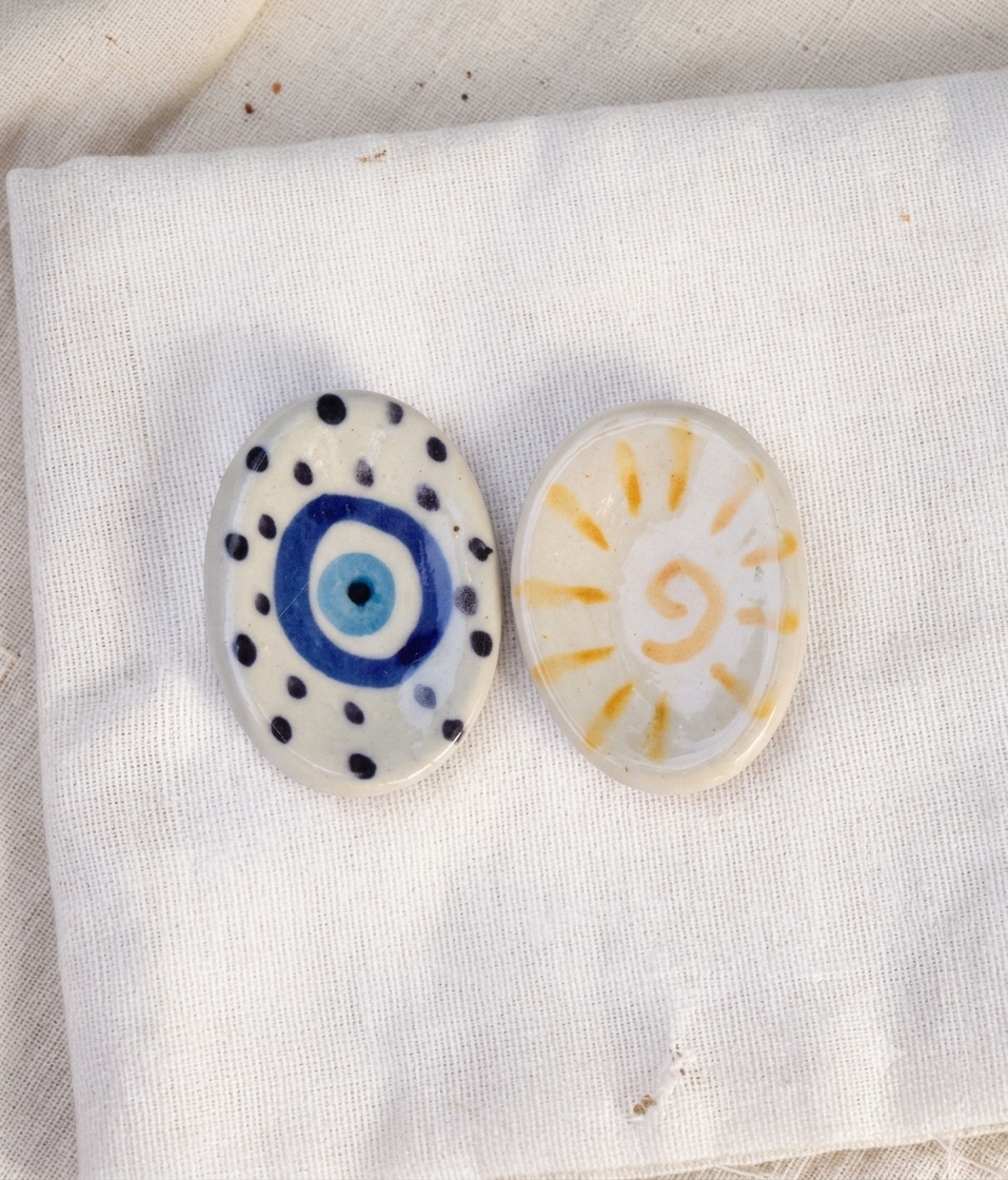 Handcrafted Worry Stone – Anxiety Relief Pebble (Set of 2)