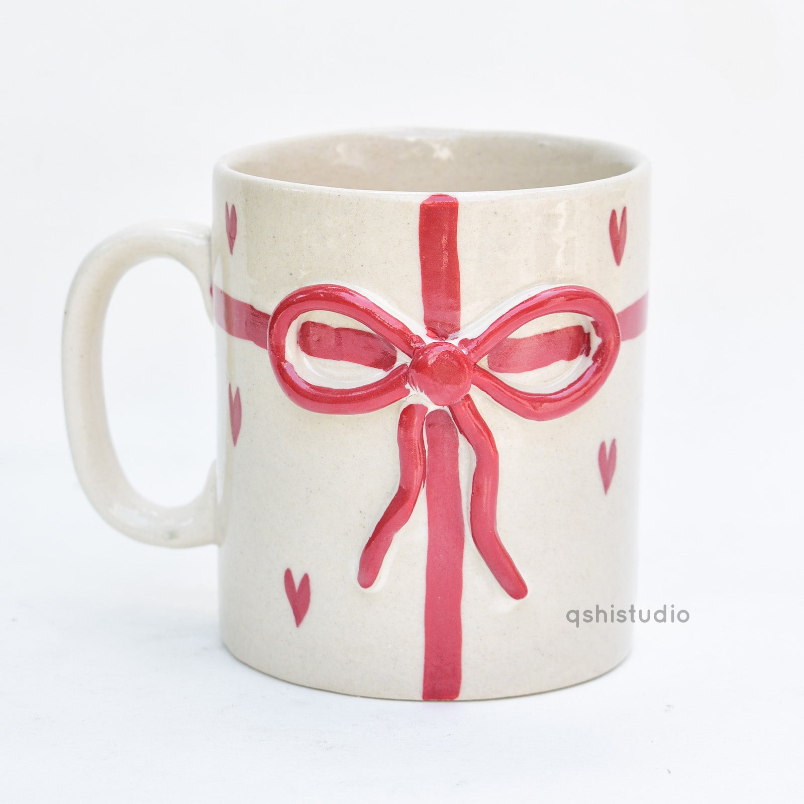Aesthetic Ceramic Mug - Gift Bow