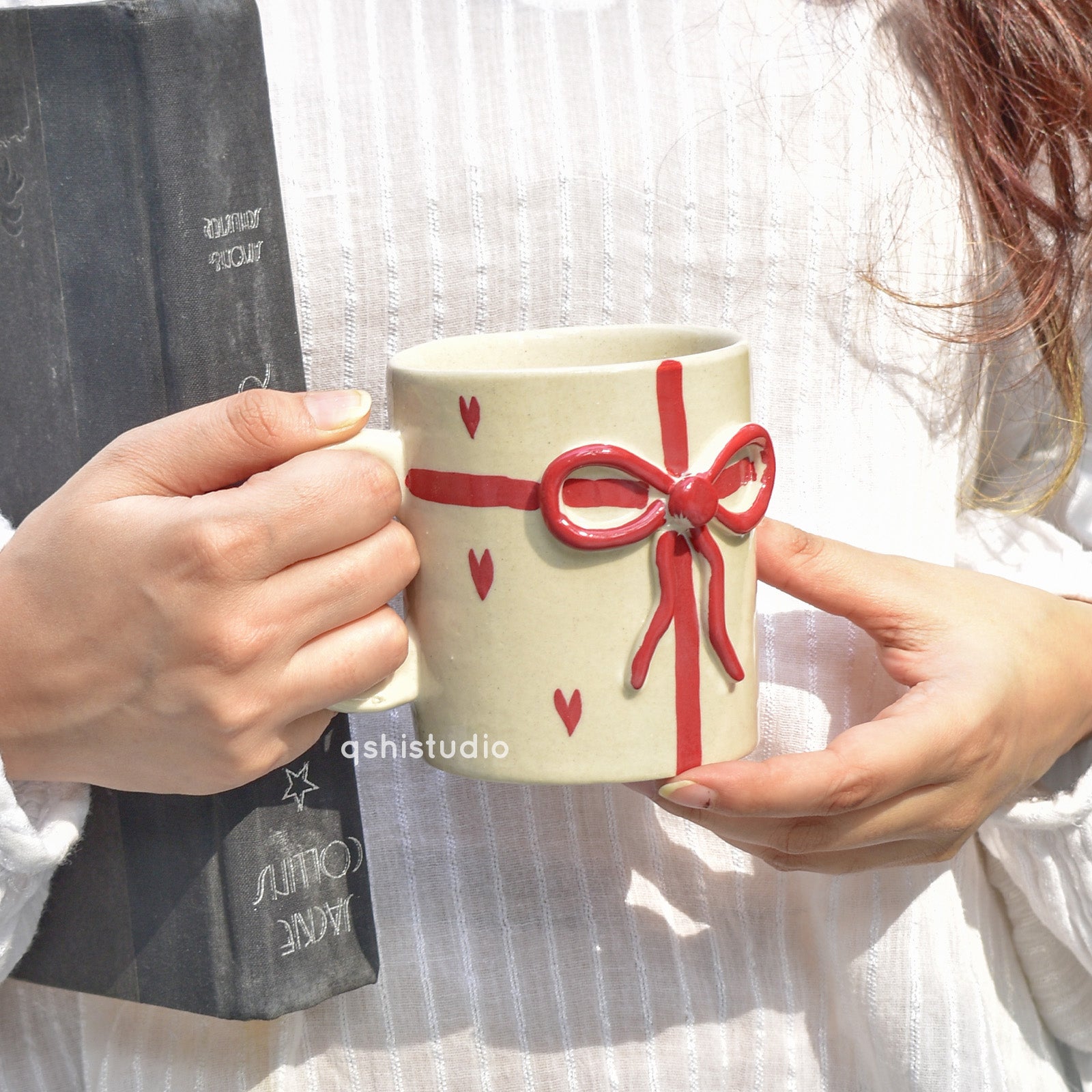 Aesthetic Ceramic Mug - Gift Bow