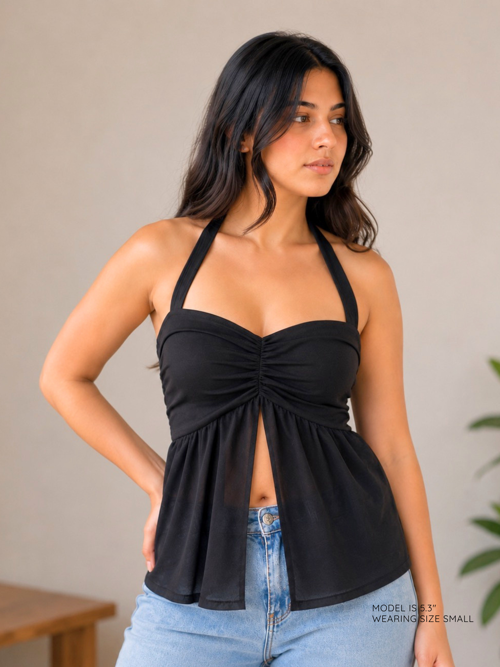 Black Halter top