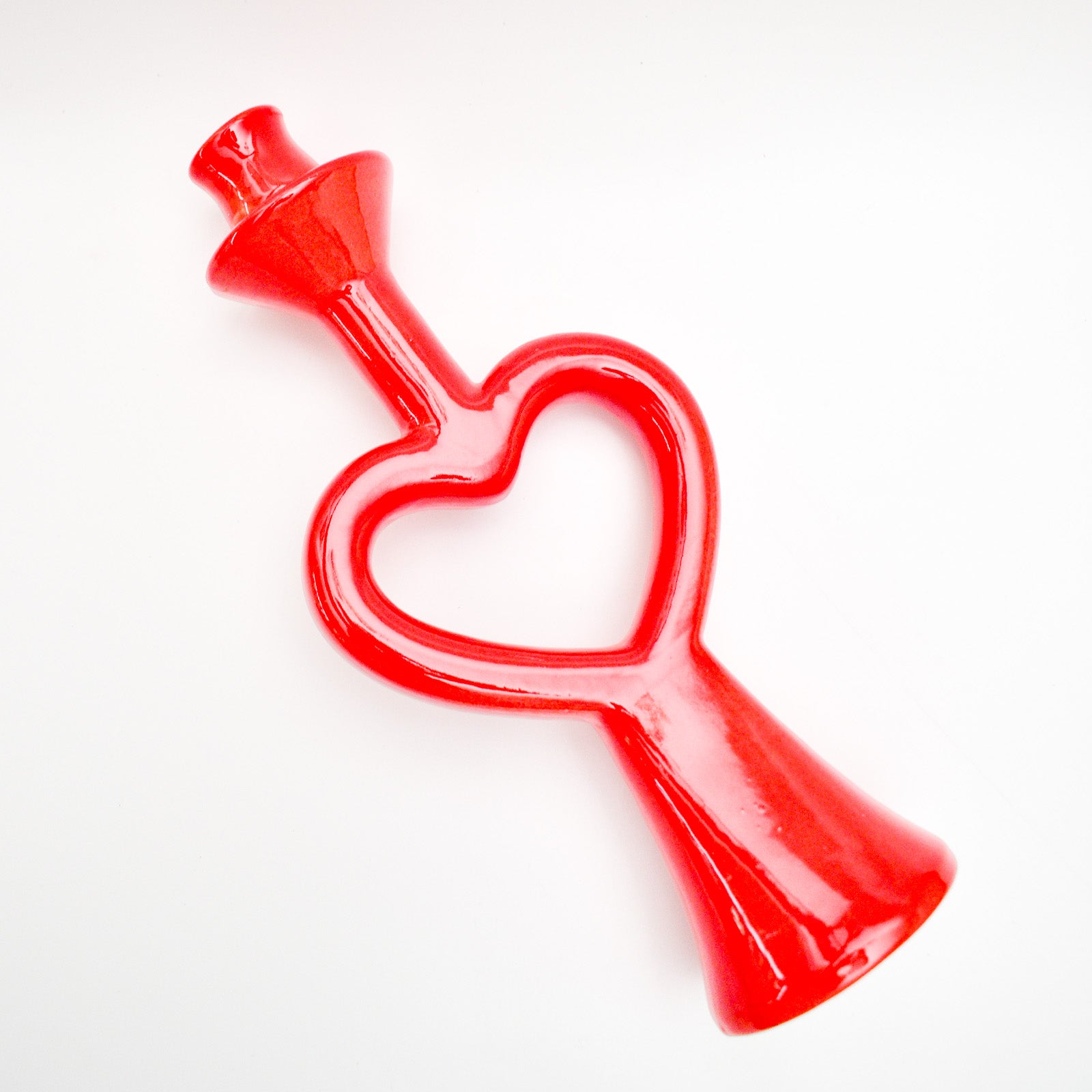 Ceramic Candle Stand - Red Heart