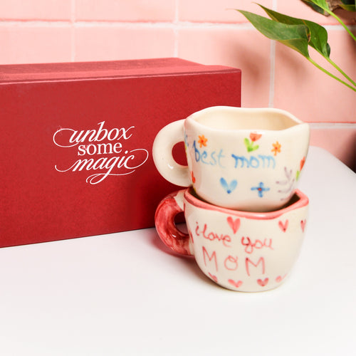 Best Mom & I love you mom Mugs Gift Box