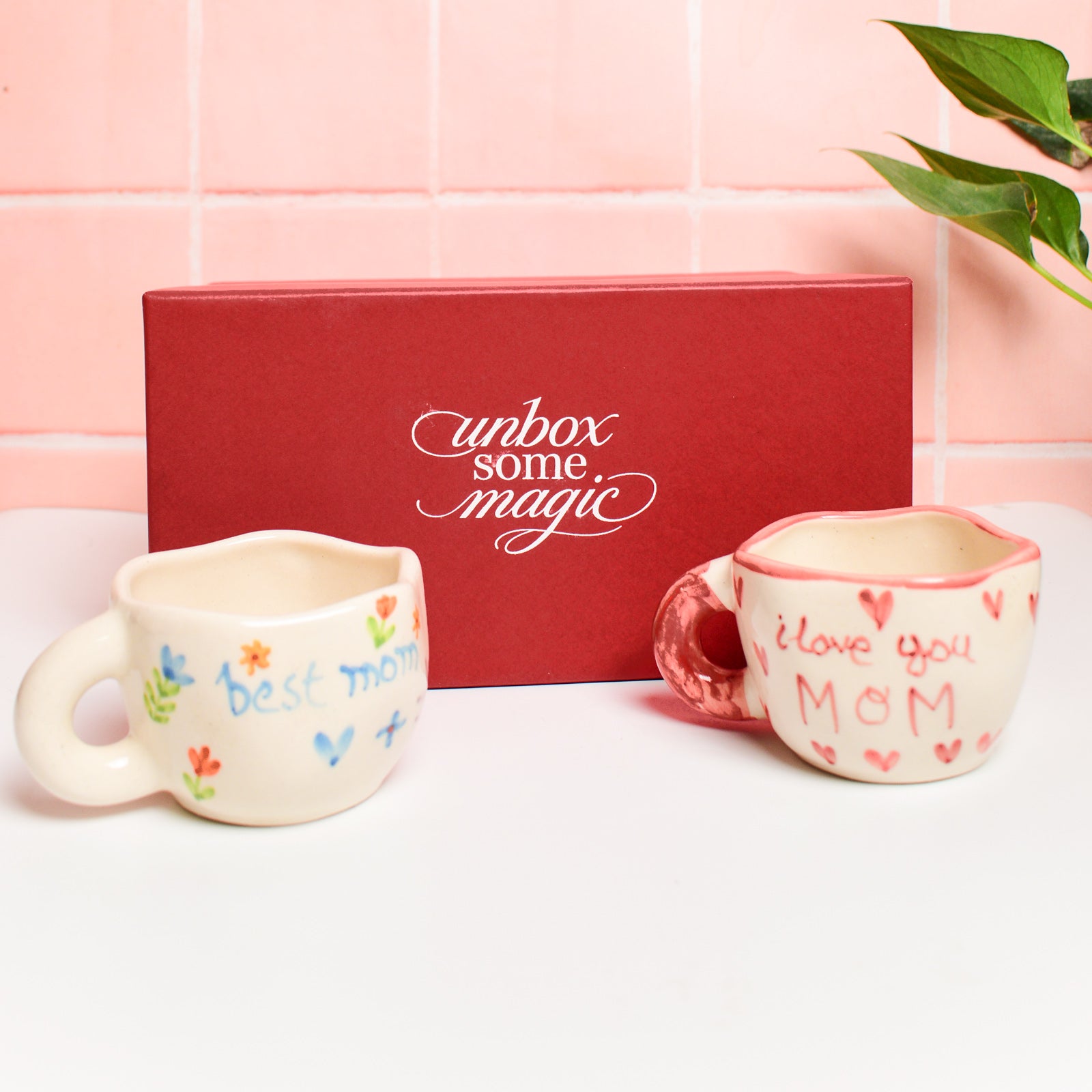 Best Mom & I love you mom Mugs Gift Box