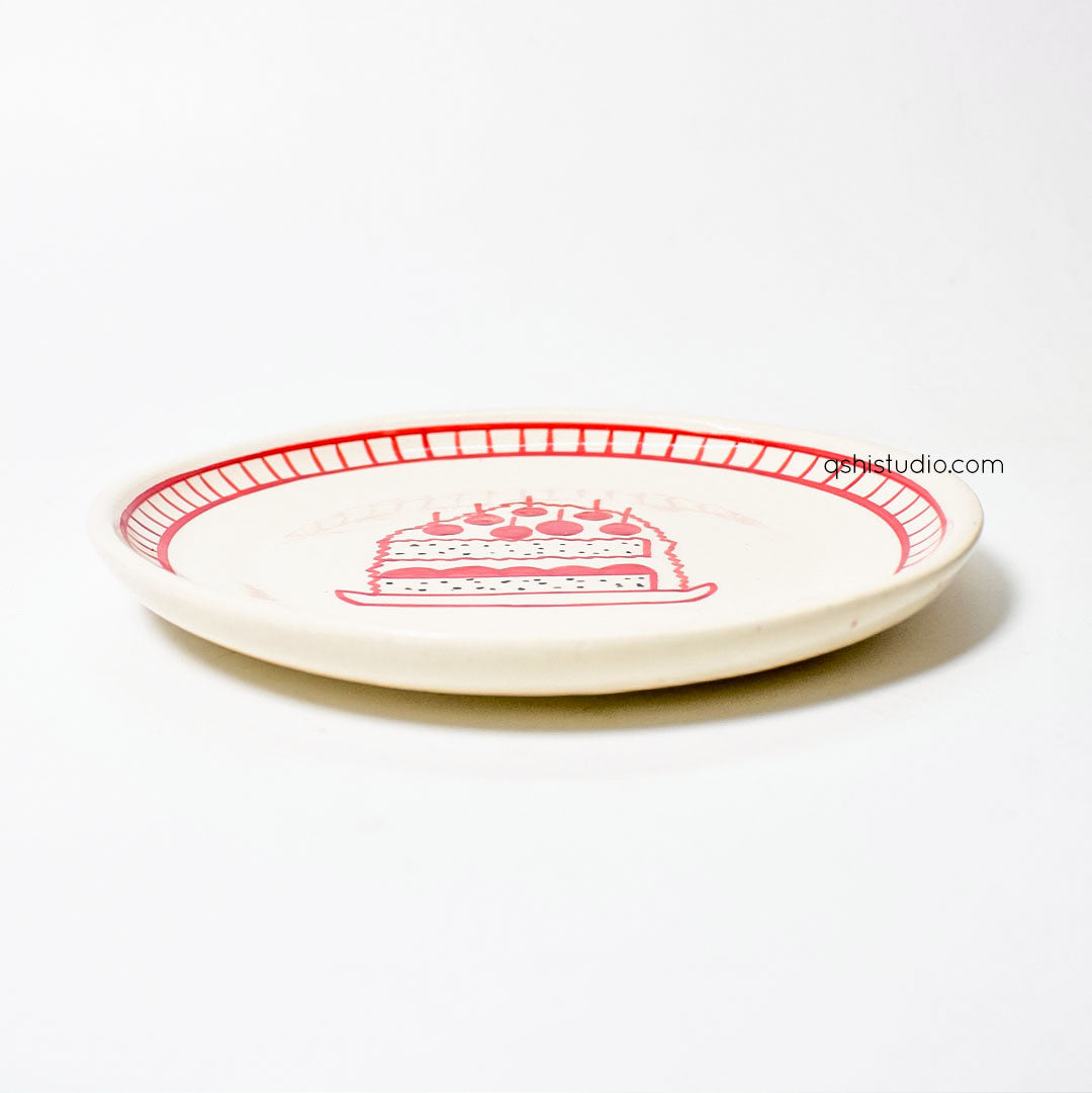 Cute Dessert Plate - Celebration (7 inches)
