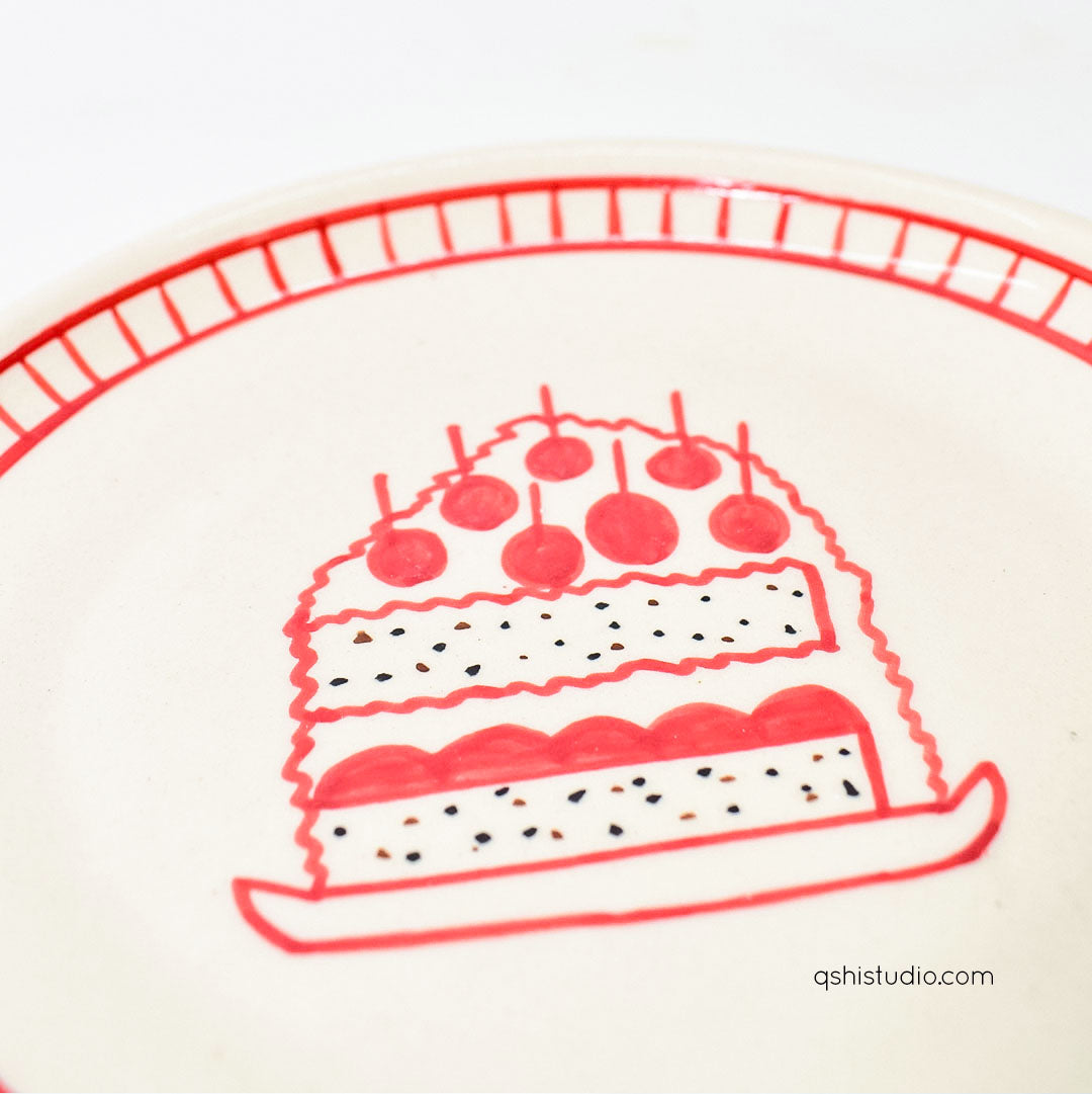 Cute Dessert Plate - Celebration (7 inches)