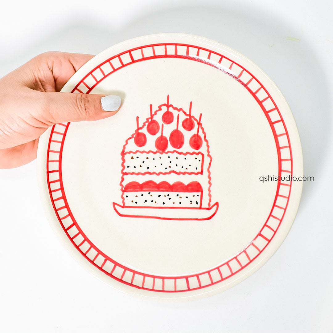 Cute Dessert Plate - Celebration (7 inches)