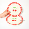 Cute Dessert Plate -  Red Cherry