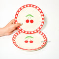 Cute Dessert Plate -  Red Cherry