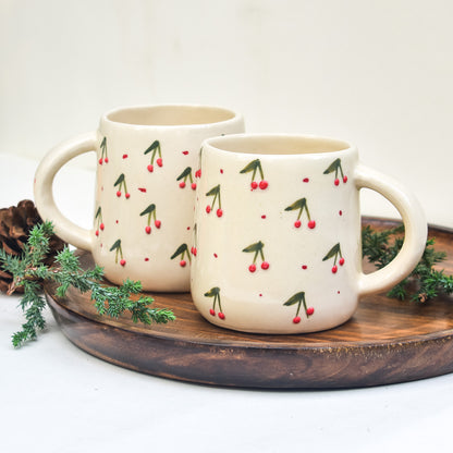 Handmade Coffee Mug - Cherry