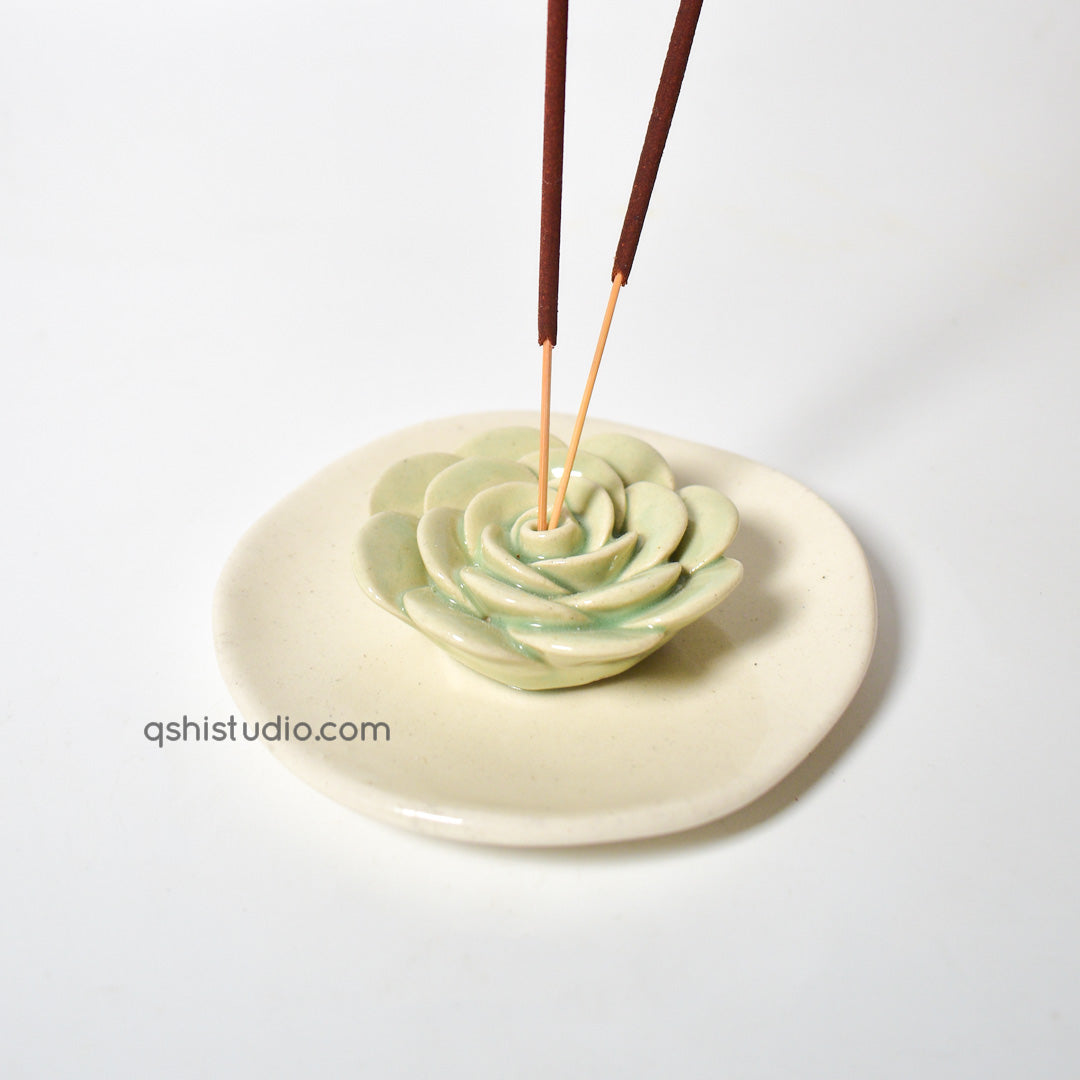 Agarbatti stand - Green Rose
