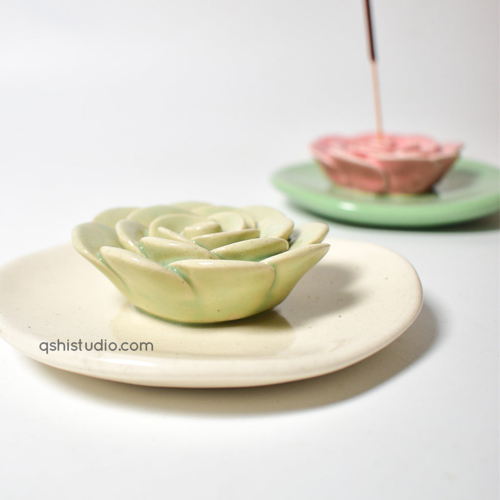 Agarbatti stand - Green Rose