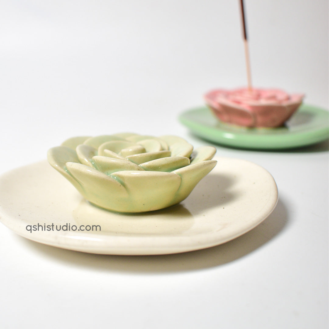 Agarbatti stand - Green Rose