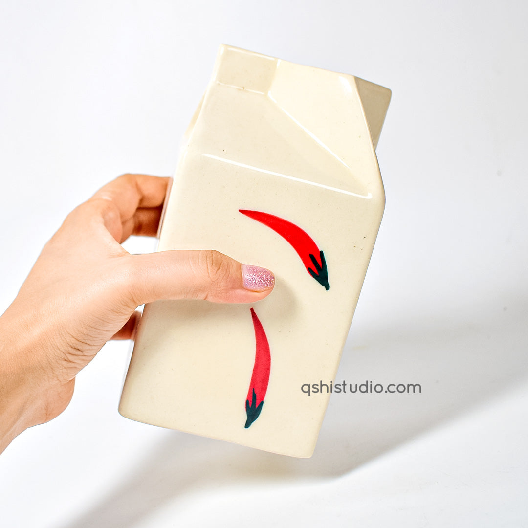 Flower Ceramic Vase - Chilli Milk Jug