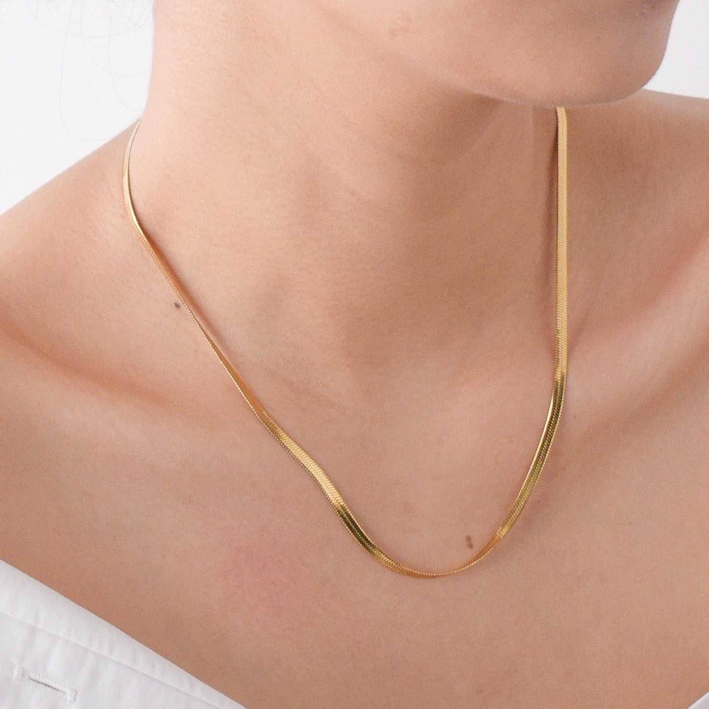herringbone anti tarnish womens necklaces