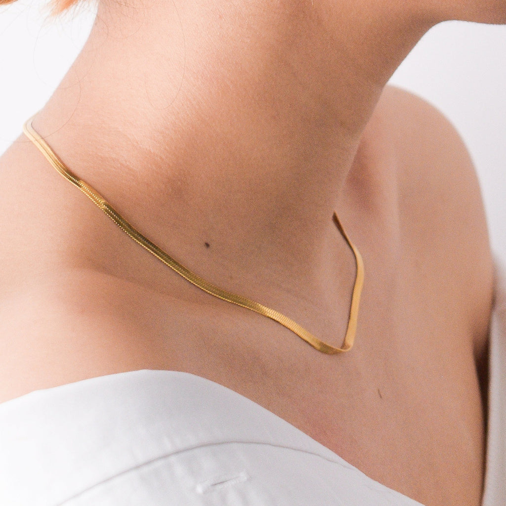 herringbone anti tarnish womens necklaces