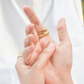 leaf gold ring woman