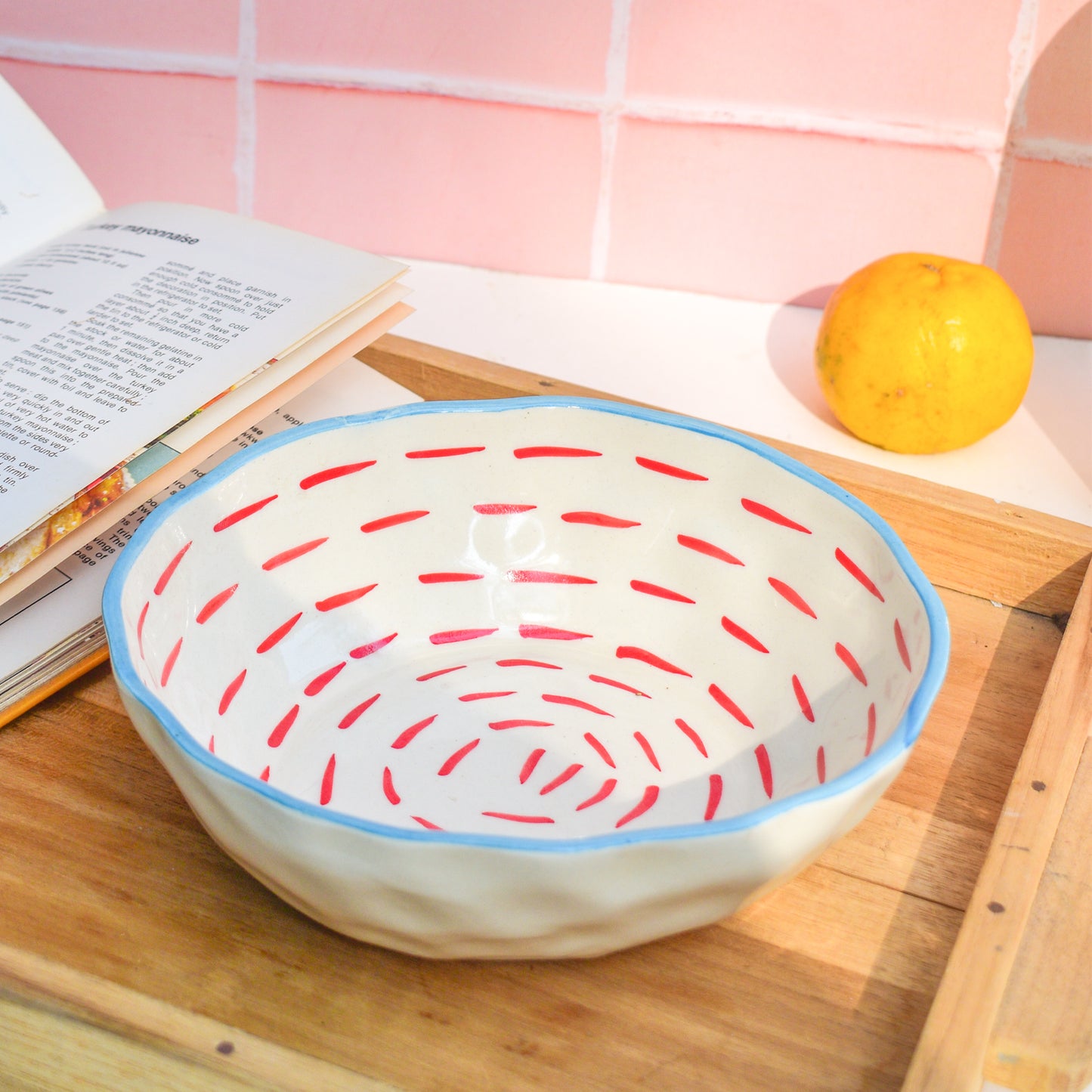 Artisan Ceramic Salad Bowl - Dash