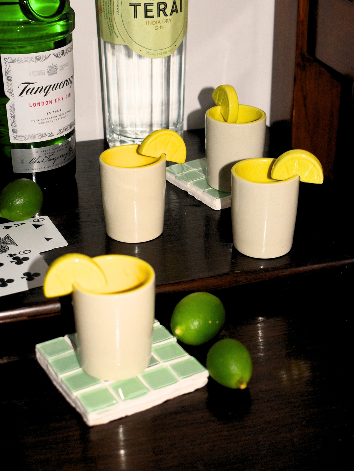 Ceramic Shot Glass giftbox - Yellow Lemon Set of 2
