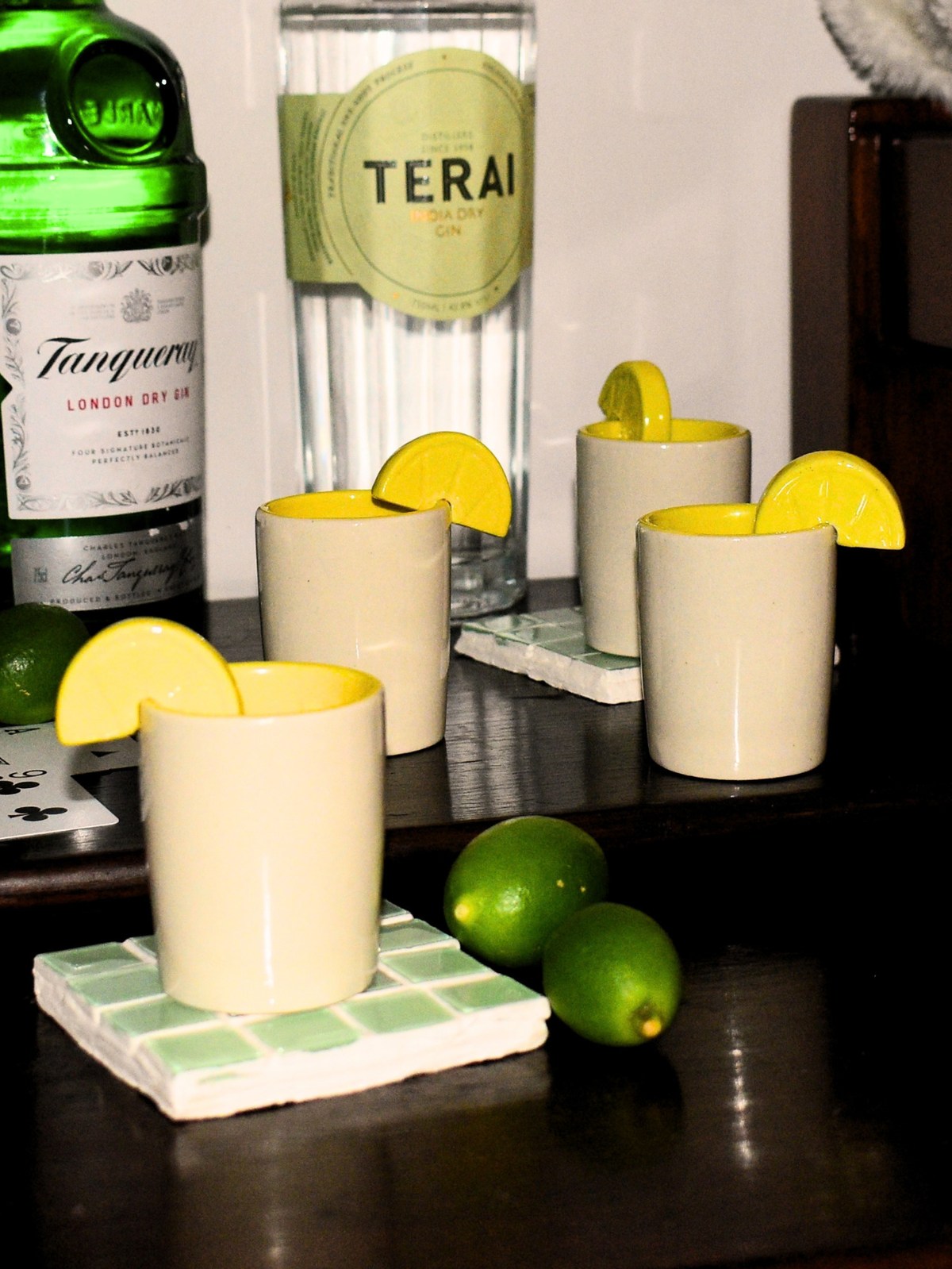 Ceramic Shot Glass giftbox - Yellow Lemon Set of 2