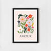 Amour Floral Poster – Aesthetic Flower Wall Art for Home Décor