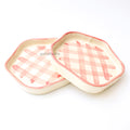 Handmade Coasters - Pink Check