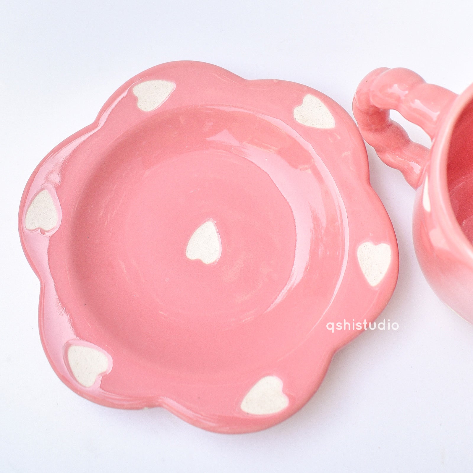 Pink Love Tea Cup & Coaster Set