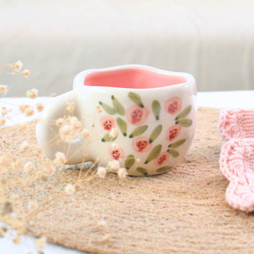 Ceramic Cute Mug - Rosebud